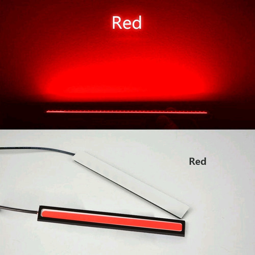 Luz De Dia Drl 2 Tiras Led Moto O Auto 17cm Brillantes Rojo