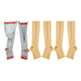 Calcetines De Compresión Deportivos, 3 Pares, Con Cremallera