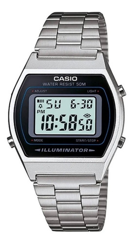 Reloj Casio Vintage B640 Plata - Acero Inoxidable Unisex 