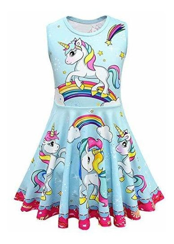 Chicas Arco Iris Unicornio Pony Fiesta Fiesta Elegante ...