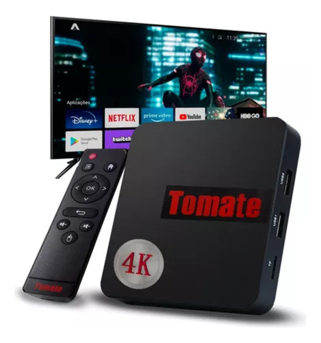 Kit 4 Smart Tv Box 4k Ultra Hd Tomate 2gb Ram 16gb Hd Hdmi 