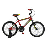 Bicicleta Bmx Niños Infantil Tomaselli Kids R16 Frenos V-brakes Color Rojo Con Ruedas De Entrenamiento  