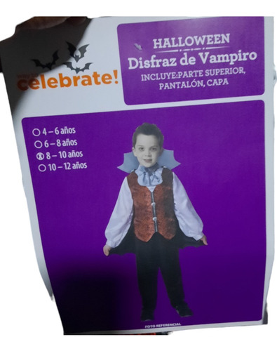 Disfraz De Vampiro De 8-10 Años 
