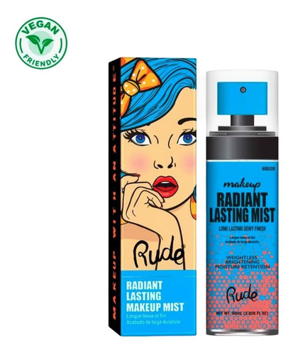 Radiant Spray Fijador De Maquillaje Rude Cosmetics Original