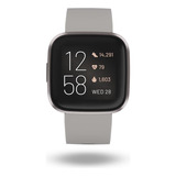 Smartwatch Fitbit Versa 2 Caja De  Aluminio Anodizado Mist Grey Aluminium, Malla  Stone De  Silicona Fb507