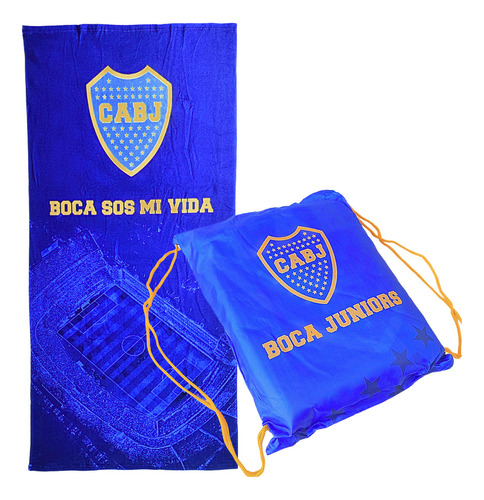 Toallon Playero Microfibra Secado Rapido Boca River 70x150 Boca 2