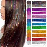 Fios De Ouro Aplique Hair Luz Brilho Para Cabelo 100cm Prata