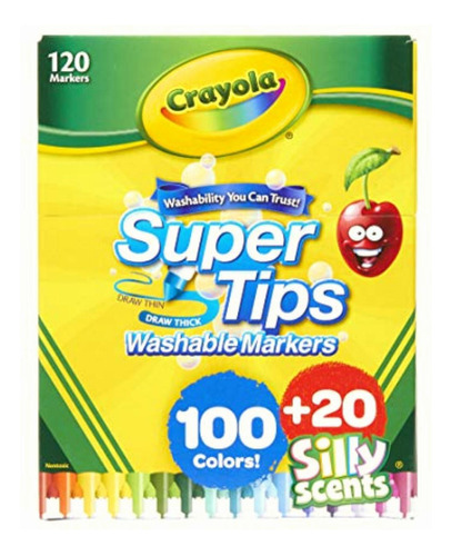 Crayola Super Tips 100ct With 20ct Silly Scents, Exclusive