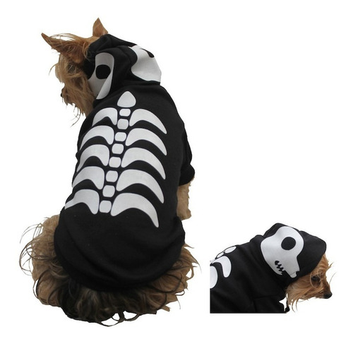 Disfraz Esqueleto Perro Halloween Talla 8 Mascota Pet Pals