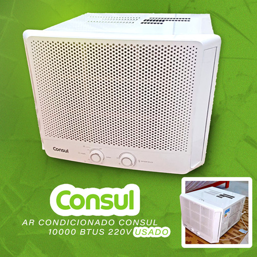 Ar-condicionado Janela Consul 10000 Cor Branco 220v - Usado