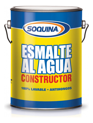 Esmalte Al Agua Constructor 1 Galón Blanco Soquina Mimbral