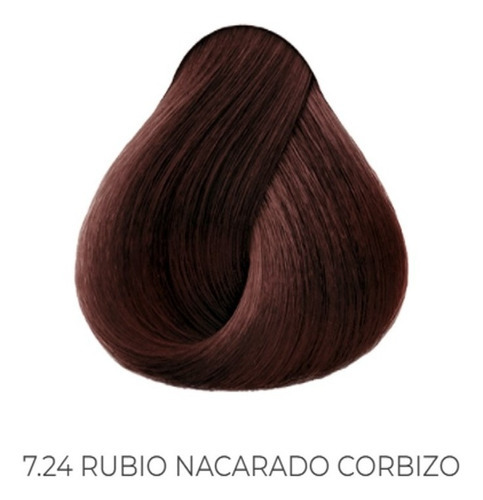 Kit Tinte De Cabello Kuul 90 Ml Naturales + Peroxido 20 Vol Tono 7.24 Rubio Nacarado Corbizo