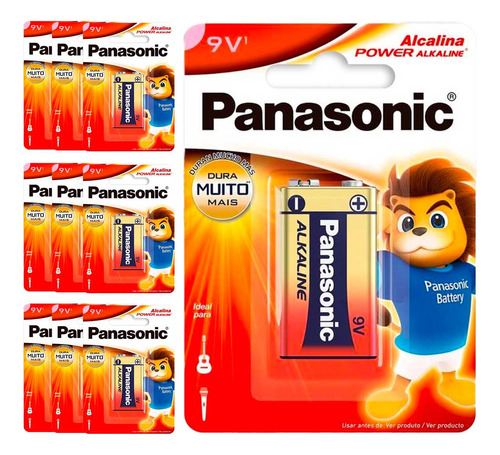 10 Baterias Alcalinas 9v Panasonic