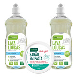 Kit Lava Louças Biowash - Detergente Sensitive + Sabão Pasta