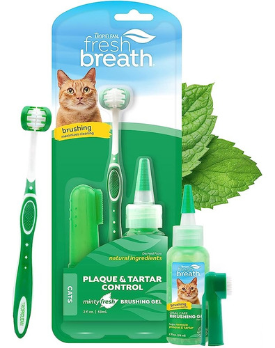 Tropiclean Fresh Breath Kit Cuidado Oral Para Gatos