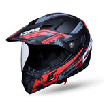 Casco Para Moto Talla L Certificado Bluetooth Rojo Cr2 Vento Color Negro Diseño Exoskeleton