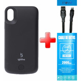 Kit Funda Cargadora iPhone XR Cubre Bordes Mas Cable iPhone