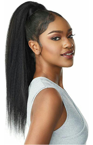 Extension De Cabello Humano Natural Negro Rizado Y Liso Para