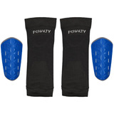 Kit Caneleira Futebol + Porta Caneleira Adulto Penalty Par