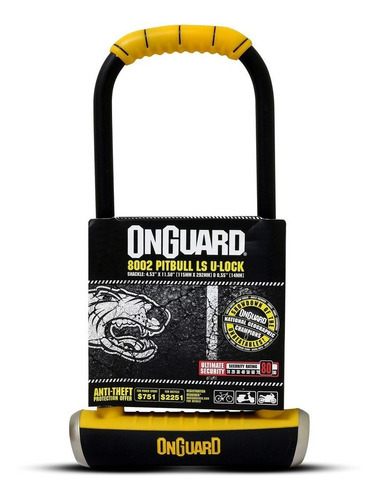 Candado Onguard U-lock Pitbull Ls 115 X 292mm Nivel Seg. 80