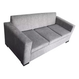 Sillon Sofa 3 Cuerpos Cubo Reforzado Tela Chenille Cubile