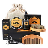 Kit De Cuidado De Barba Para Hombre Con Funda, Regalo 6 En 1