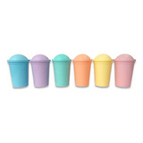 Vasos Plasticos Milkshake X15 Colores Pasteles Souvenirs