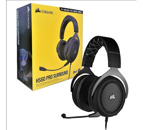 Auriculares Gamer Corsair Hs60 Pro Surround Carbon Pc/ps4/5