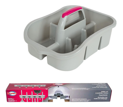 Combo 1 Organizador Colgador De Escobas 1 Tool Caddy Reynera