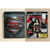 Man Of Steel + Batman V Superman 4k + Blu-ray 3d 2d Original