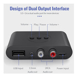 Receptor Bluetooth Inalámbrico Portátil 5.0 Nfc Rca Adaptado