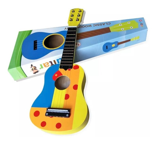 Guitarra Didáctica Para Niños Juguete De Madera Didáctico