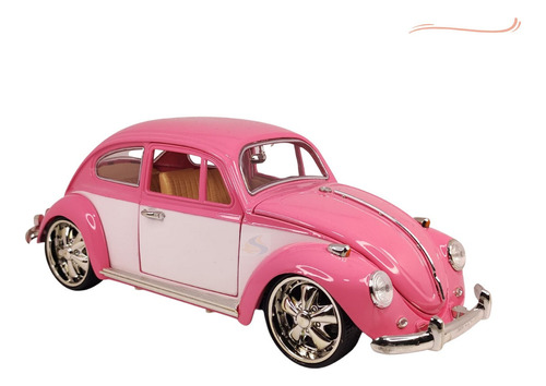 Carrinho De Ferro Volkswagen Fusca Herbie 23cm 1/18