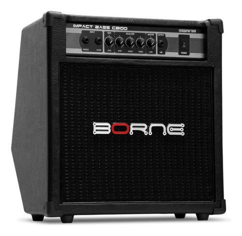 Cubo Amplificador Borne Impact Bass Cb100 Contrabaixo 10 Pol