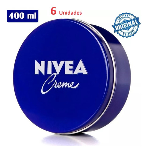 Kit 6 Creme Hidratante Nivea 396g (400ml) Lata - Nivea