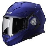 Casco Abatible Ls2 Advant X Solid Azul Mate Ff901