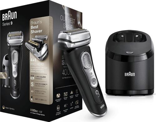 Barbeador Braun Series 9 9360cc Wet&dry With Clean & Charge