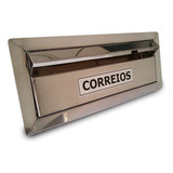 Caixa De Correio Inox Para Muro Com 30 Cm De Profundidade Cor Prateado