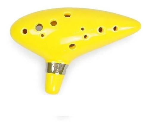 Ocarina Cerâmica Standard 12 Furos Em C Dó C/ Bag Ye