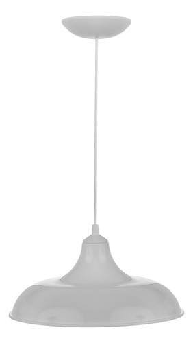 Lustre Luminária Pendente Prato Industrial Retrô 32cm 12pol