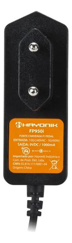 Fonte Chaveada P4 Pedais 9vdc 1a 9w P4 Cfp950i Preto Hayonik