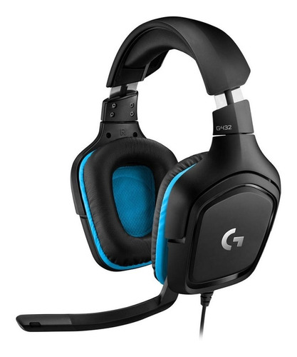 Fone Gamer Logitech G432 7.1 Som Surround 50mm - 981-000769