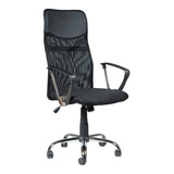 Silla De Escritorio Imback Ejecutiva Mesh Negra Con Tapizado De Mesh Y Cuero Sintético