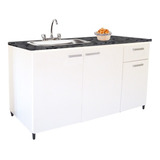 Platinum 30050 Cocina Color Blanco Bajo Mesada 1,20m 