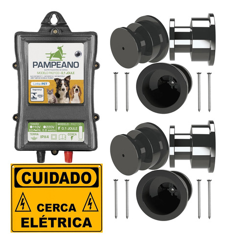 Cerca Eletrica Rural Aves Galinha Cães Gato Kit Completo