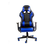 Silla De Escritorio Urban Design Sa-r-4 Gamer Ergonómica  Azul Con Tapizado De Cuero Sintético