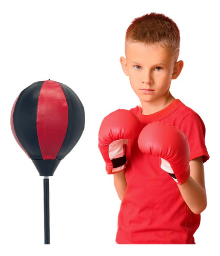 Saco De Boxe Pancada Infantil Punching Ball Altura Ajustável