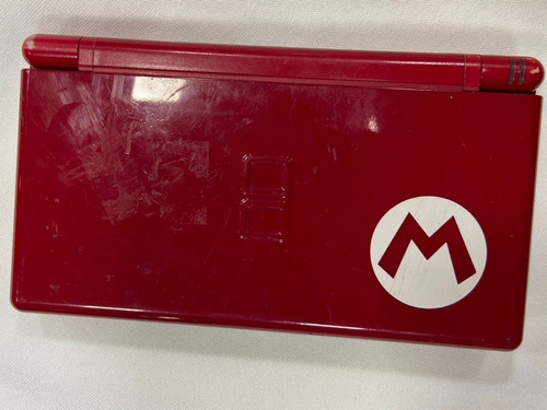 Nintendo Ds Lite Vermelho Mario Edition, Sem Caneta E Com Leds Vazados Superior E Inferior