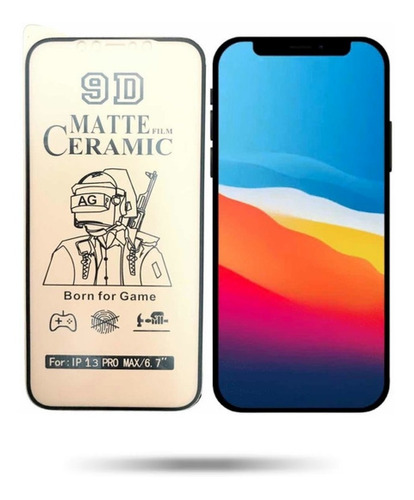 Vidrio Cerámico Matte Para iPhone 13 Pro Max 6.7 No Se Rompe