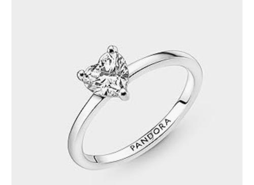 Anillo Pandora Corazón Solitario Compromiso Ale S925